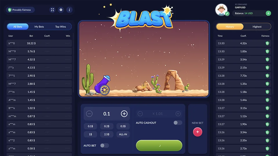 Blast product screenshot from the GameVision archive